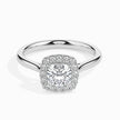 Cushion Cut Halo Lab-Grown Diamond Gold Ring
