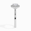 Cushion Cut Halo Lab-Grown Diamond Gold Ring