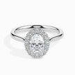Oval Cut Halo Lab-Grown Diamond Gold Ring