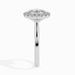 Oval Cut Halo Lab-Grown Diamond Gold Ring