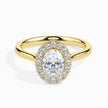 Oval Cut Halo Lab-Grown Diamond Gold Ring