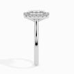 Emerald Cut Halo Lab-Grown Diamond Gold Ring