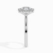 Radiant Cut Halo Lab-Grown Diamond Gold Ring