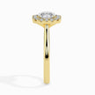 Radiant Cut Halo Lab-Grown Diamond Gold Ring