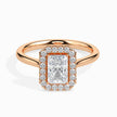 Radiant Halo Lab-Grown Diamond Gold Ring