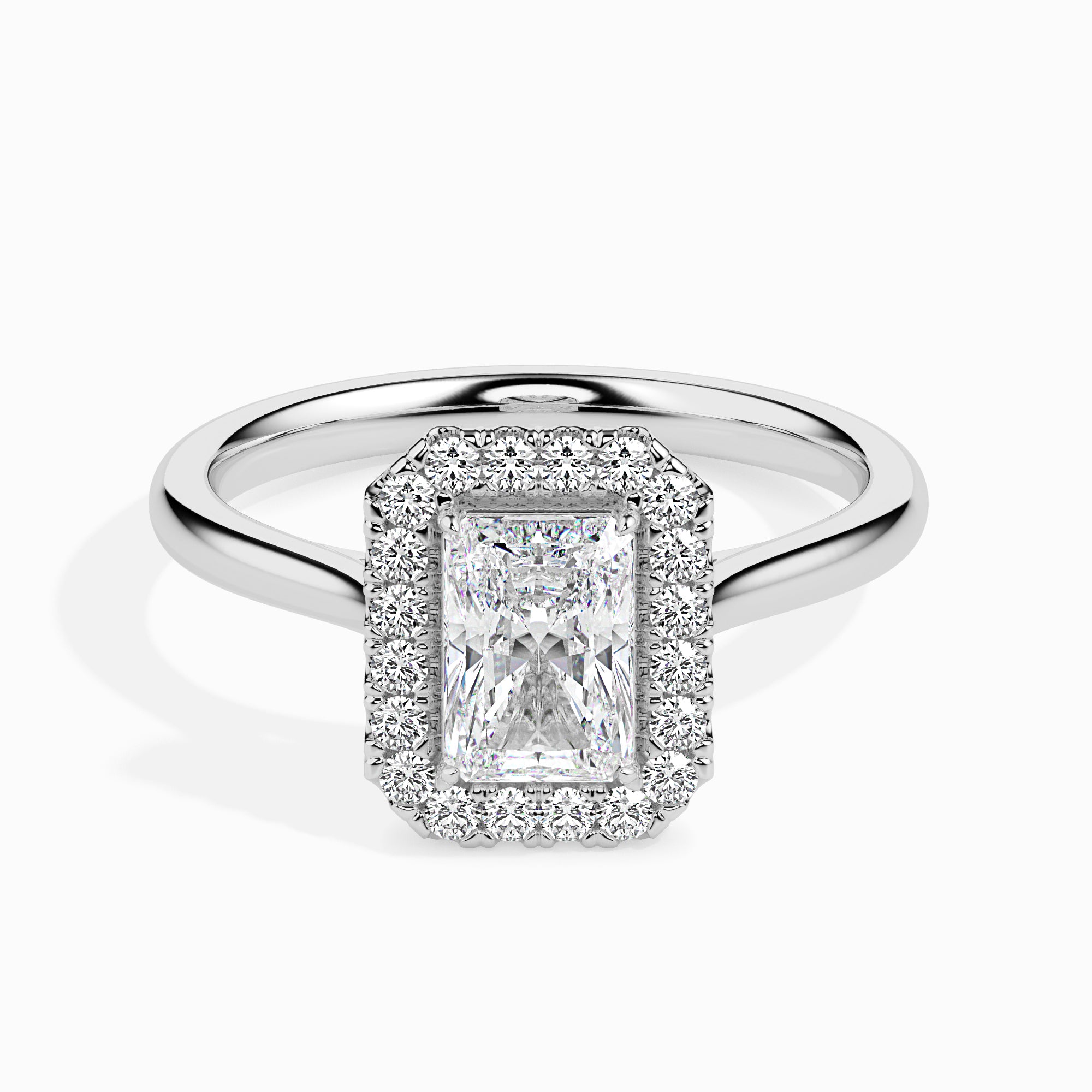 Radiant Halo Lab-Grown Diamond Gold Ring