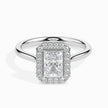Radiant Halo Lab-Grown Diamond Gold Ring