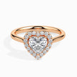 Heart Cut Halo Lab-Grown Diamond Gold Ring