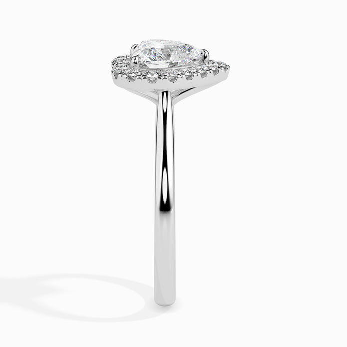Heart Cut Halo Lab-Grown Diamond Gold Ring