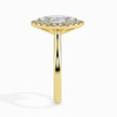 Marquise Cut Halo Lab-Grown Diamond Gold Ring