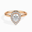 Pear Cut Halo Lab-Grown Diamond Gold Ring