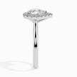 Pear Cut Halo Lab-Grown Diamond Gold Ring