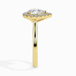 Pear Cut Halo Lab-Grown Diamond Gold Ring