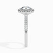 Round Halo Lab-Grown Diamond Gold Ring