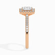 Princess Halo Lab-Grown Diamond Gold Ring