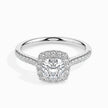 Cushion Halo Lab-Grown Diamond Gold Ring