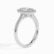 Emerald Halo Lab-Grown Diamond Gold Ring
