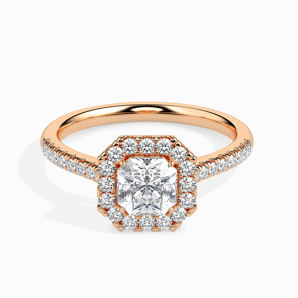 Radiant Halo Lab-Grown Diamond Gold Ring