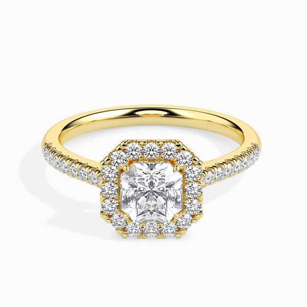 Radiant Halo Lab-Grown Diamond Gold Ring
