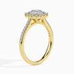 Radiant Halo Lab-Grown Diamond Gold Ring