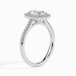 Rectangle Radiant Halo Lab-Grown Diamond Gold Ring