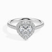New Heart Cut Halo Lab-Grown Diamond Gold Ring
