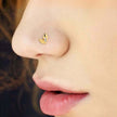 0.02Ct Round Two Stone Lab-Grown Diamond Gold Wire Back Stud Nosepins