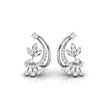 0.34Ct Floral Design Prong Set Lab-Grown Diamond Gold Dangle Stud Earrings