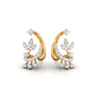 0.34Ct Floral Design Prong Set Lab-Grown Diamond Gold Dangle Stud Earrings