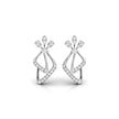 0.25Ct Floral Leaf Prong Set Lab-Grown Diamond Gold Dangle Earrings