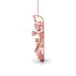 0.25Ct Elegant Floral Drop Lab-Grown Diamond Gold Pendant Necklace