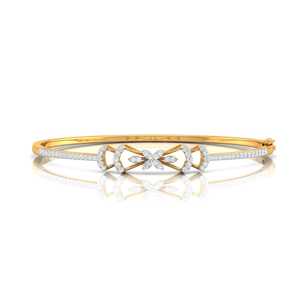0.65Ct Butterfly Design Lab-Grown Diamond Gold Bracelet