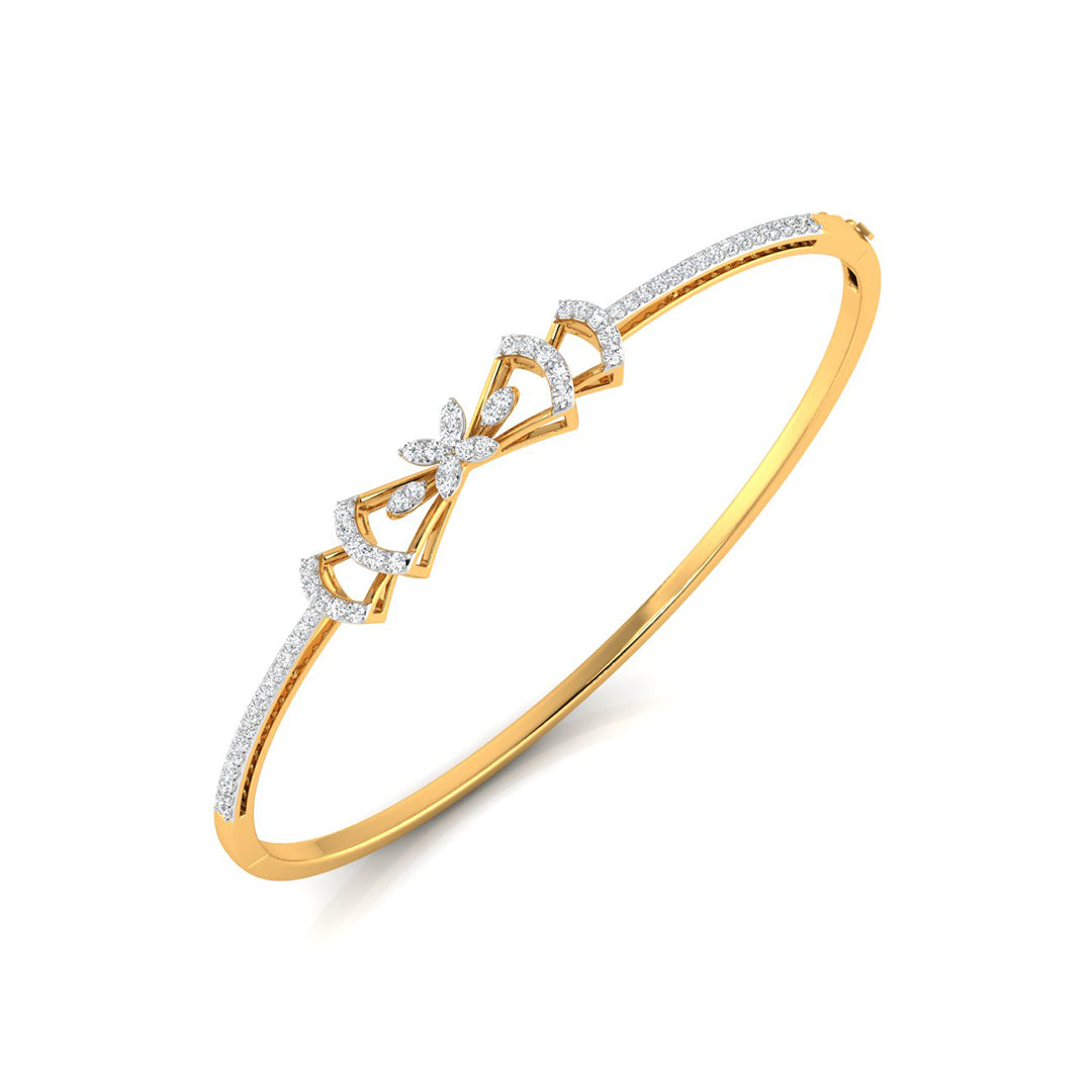 0.65Ct Butterfly Design Lab-Grown Diamond Gold Bracelet