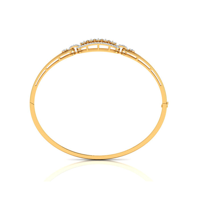 0.64Ct Lattice Link Lab-Grown Diamond Gold Bracelet