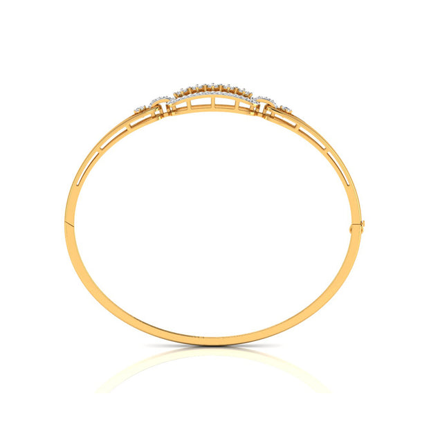 0.64Ct Lattice Link Lab-Grown Diamond Gold Bracelet