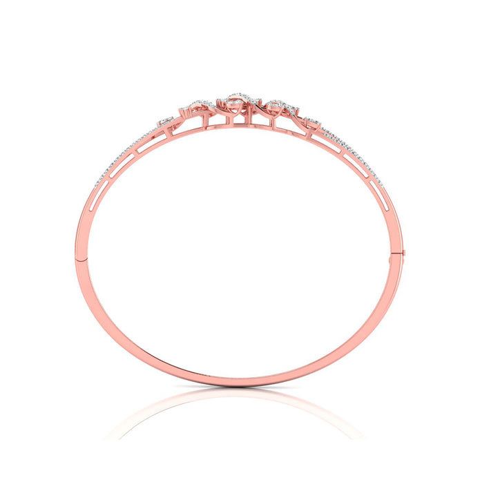 0.86Ct Criss Cross Wave Lab-Grown Diamond Gold Bracelet