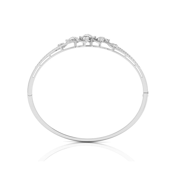 0.86Ct Criss Cross Wave Lab-Grown Diamond Gold Bracelet
