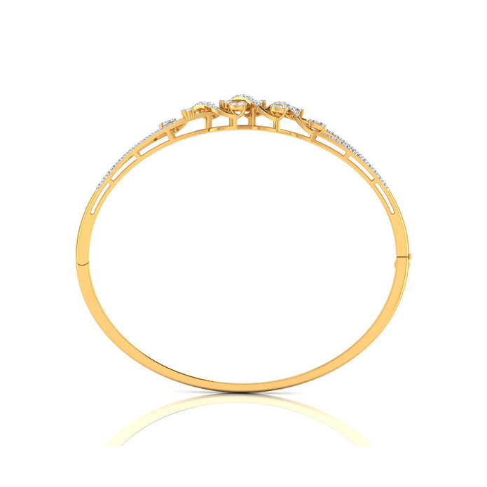 0.86Ct Criss Cross Wave Lab-Grown Diamond Gold Bracelet