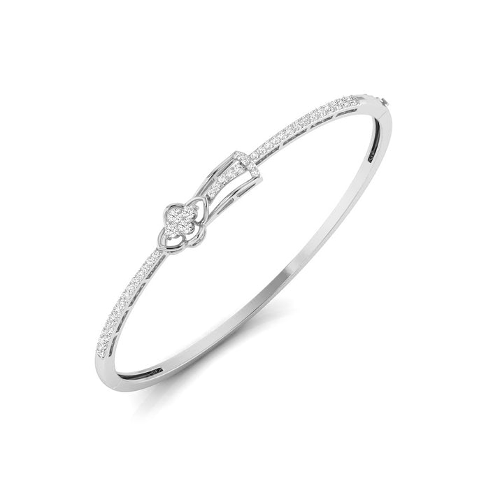 0.61Ct Floral Cluster Lab-Grown Diamond Gold Bracelet