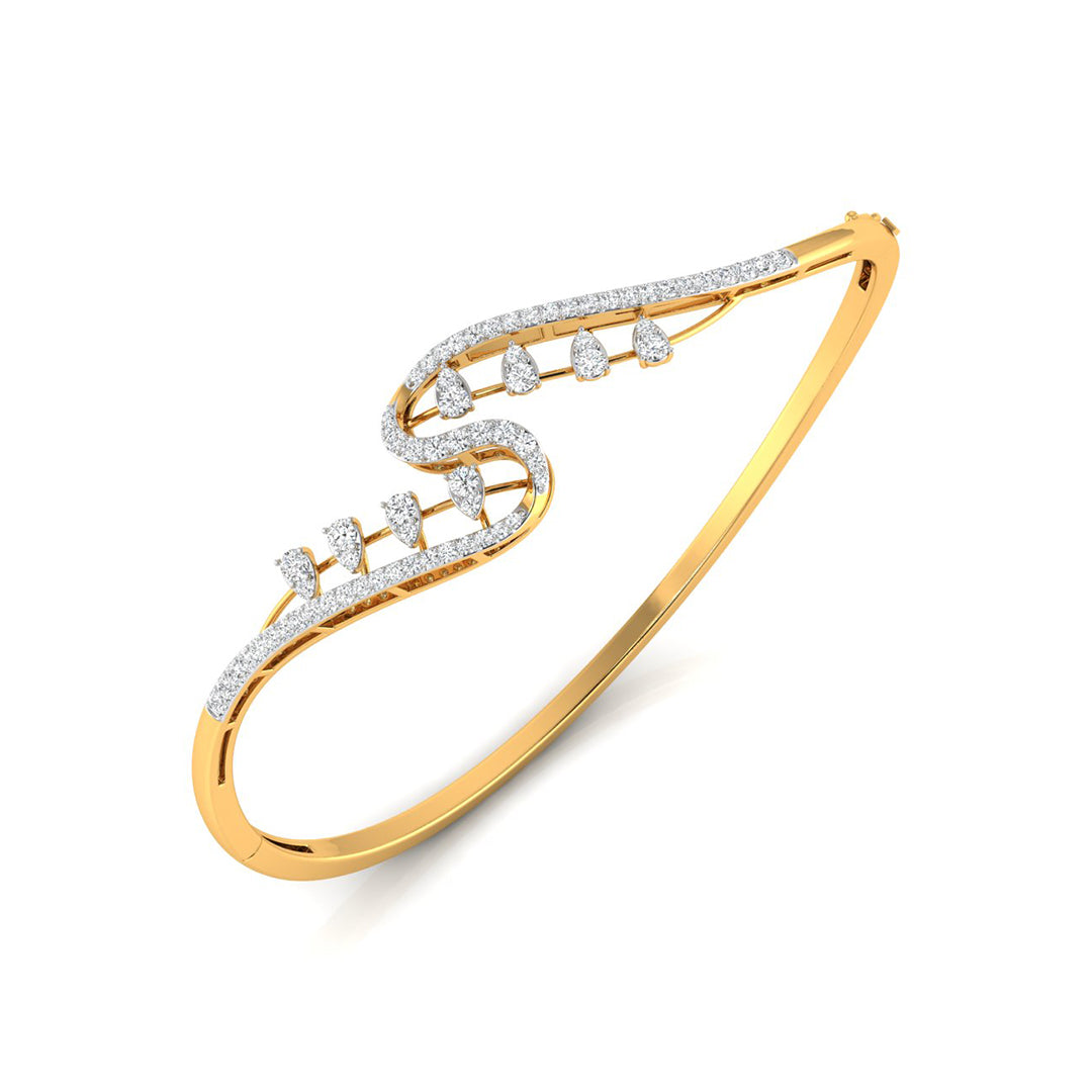0.83Ct Prong Set Lab-Grown Diamond Gold Bracelet