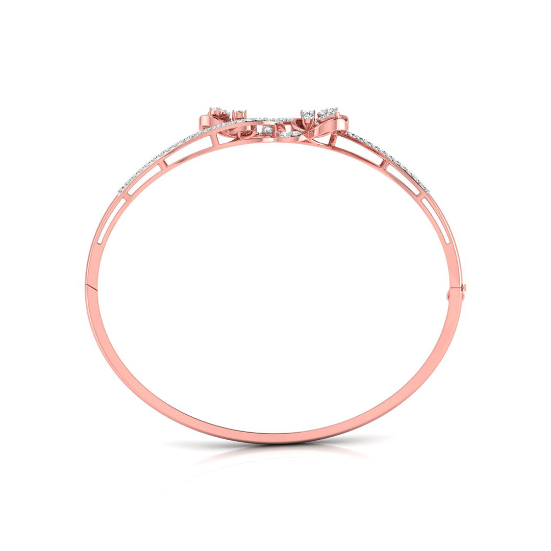 0.96Ct Floral Lab-Grown Diamond Gold Bracelet