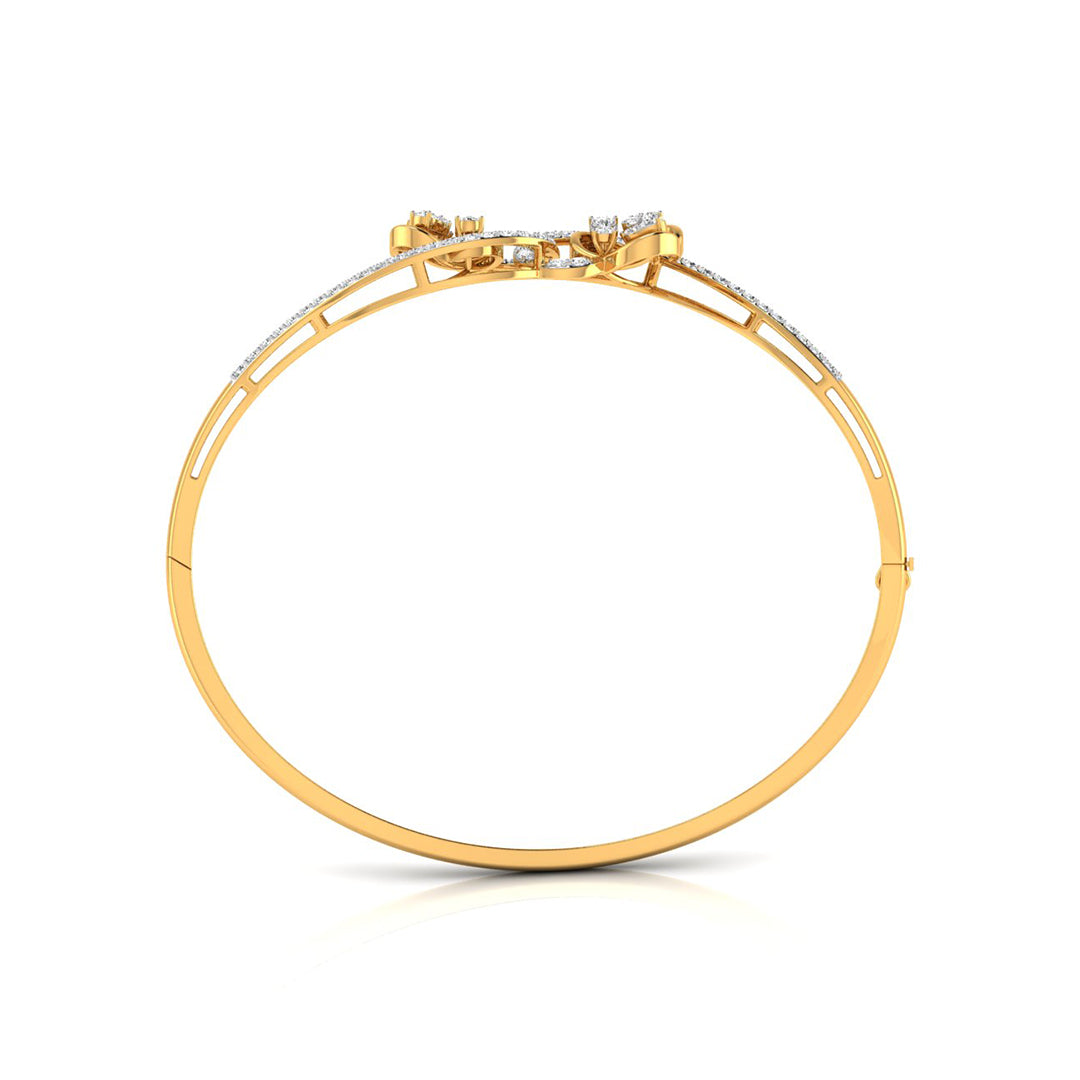 0.96Ct Floral Lab-Grown Diamond Gold Bracelet