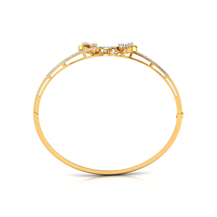 0.96Ct Floral Lab-Grown Diamond Gold Bracelet
