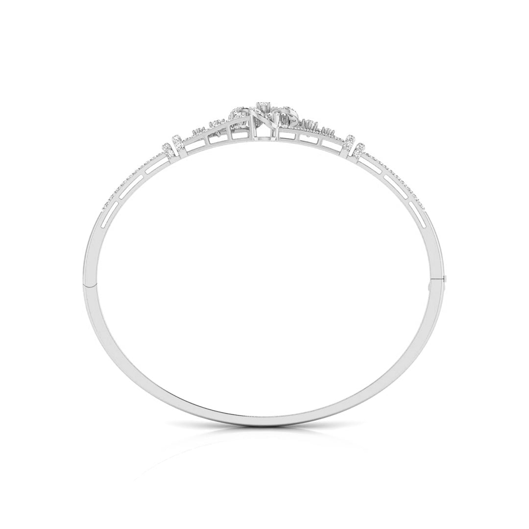 0.74Ct Rose Lattice Lab-Grown Diamond Gold Bracelet