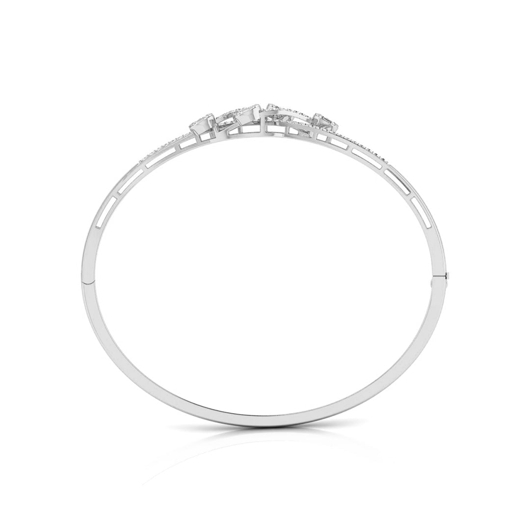 0.73Ct Crossover Pave Set Lab-Grown Diamond Gold Bracelet