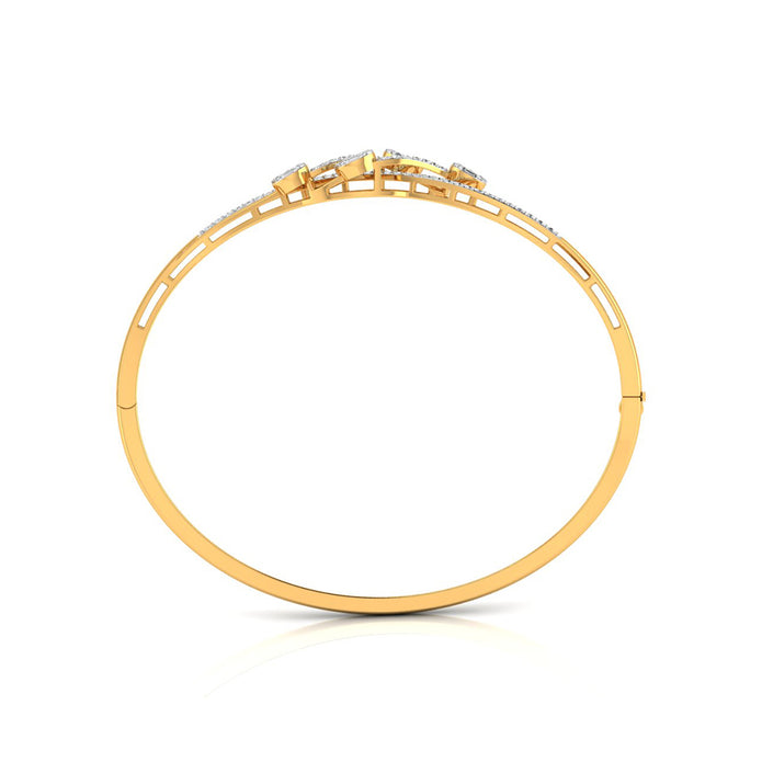0.73Ct Crossover Pave Set Lab-Grown Diamond Gold Bracelet