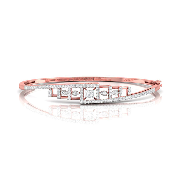 0.91Ct Pave Set Lab-Grown Diamond Gold Bracelet