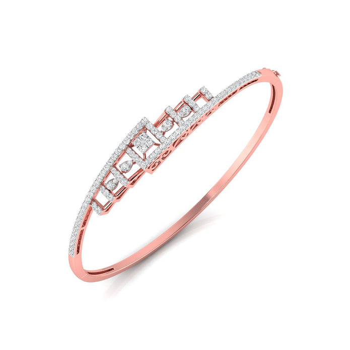 0.91Ct Pave Set Lab-Grown Diamond Gold Bracelet
