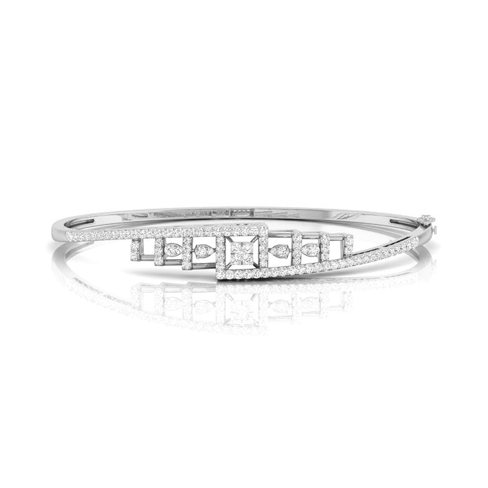 0.91Ct Pave Set Lab-Grown Diamond Gold Bracelet
