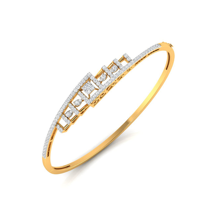 0.91Ct Pave Set Lab-Grown Diamond Gold Bracelet